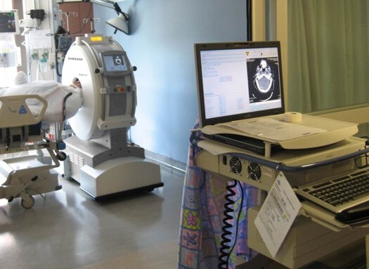 CereTom in a hospital room